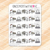 Cancelled and Rescheduled Signs Munchkin Planner Stickers