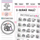Korean Drama Binge Munchkin Planner Stickers