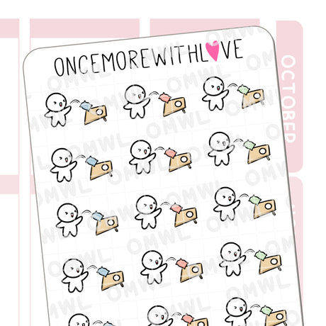 Pegatina para planificador de Cornhole M894