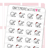 M977 I Give Up Defeated Planner Sticker