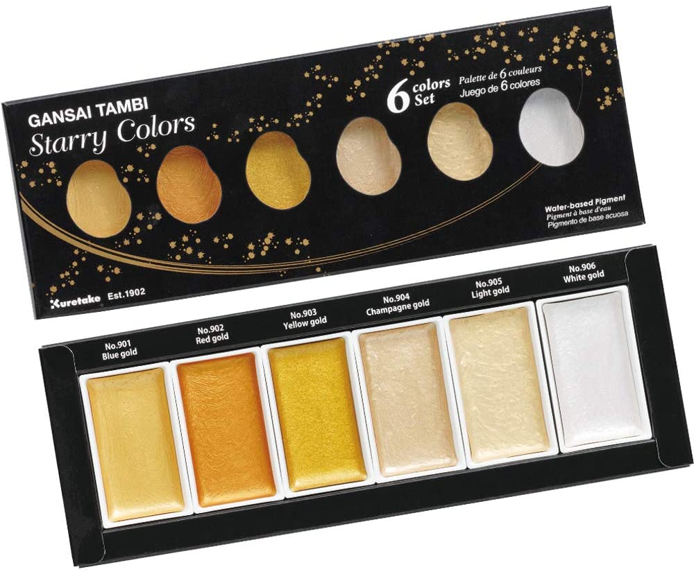 Kuretake Gansai Tambi Starry Colors 6 Color Set