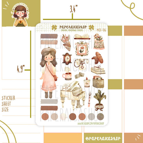 Pegatina linda de la chica de la Academia Light PaperaicaShop