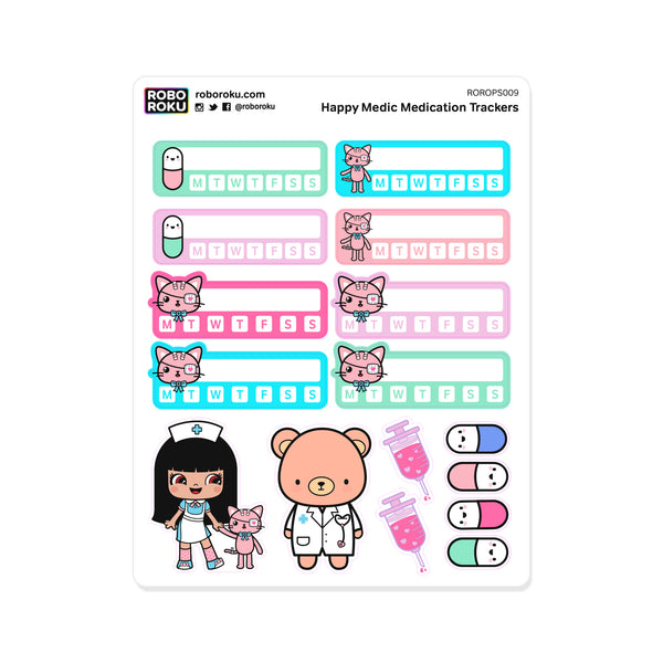 Medication Trackers Planner Stickers