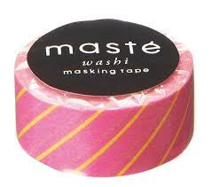 Pink Stripe Japanese Washi Tape • Basic Masté Masking Tape