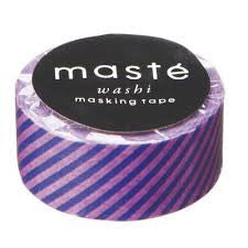 Magenta Stripe Japanese Washi Tape • Basic Masté Masking Tape