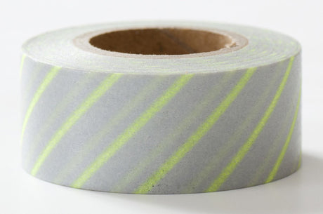 Neon Yellow Stripe Washi Tape Masté