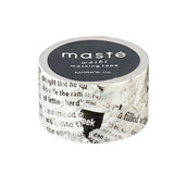 Newsprint Masté Japanese Masking Tape • Drawn with unique and in detail. Made in Japan.