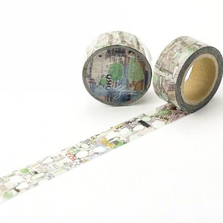 Chamil Garden Green Syoukei Stationery Path Round Top Masking Tape