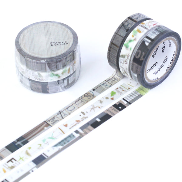 Maste Perforated & Writable Slim Washi Tape Set Monthly Nordic
