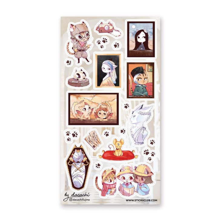 Meow-seum Treasures Sticker Sheet