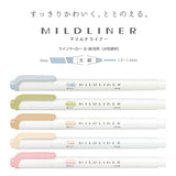 Zebra Pen Mildliner, Double Ended Highlighter, Broad and Fine Tips, Natural Mild 5-color Set