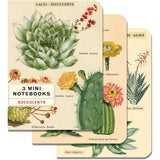 Cavallini & Co. Mini Notebook Sets Succulents 3/Pkg