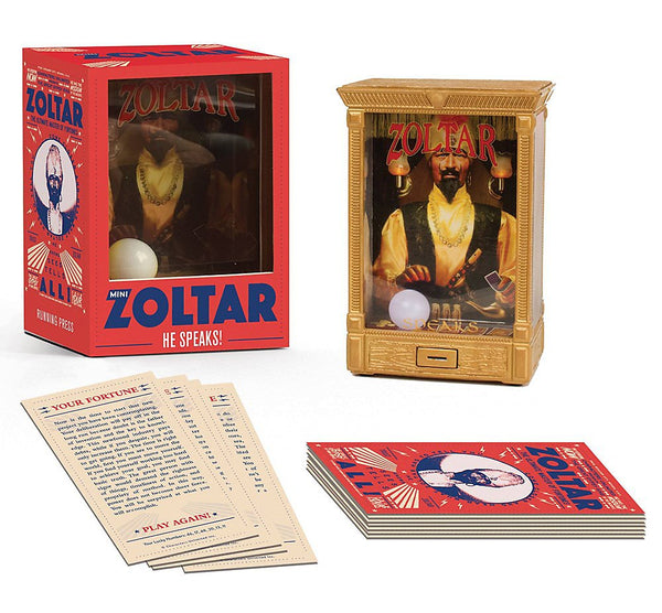 Inspired by the all-knowing animatronic fortune teller, this authorized kit includes a one-of-a-kind, four-inch Zoltar that will read your fortune!