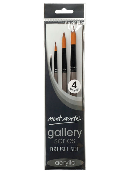 Gallery Series Brush Set Acrylic 4pcs