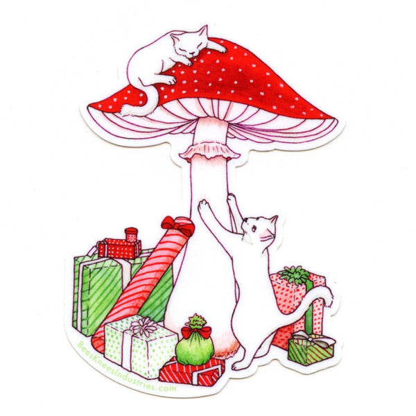 Mushroom Cats Vinyl Sticker