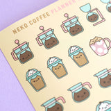 Neko Coffee planner sticker sheet