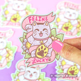Maneki Neko Feline Lucky Cat Fortune Cat Vinyl Sticker