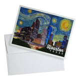 Houston Texas Starry Night Series Notecard