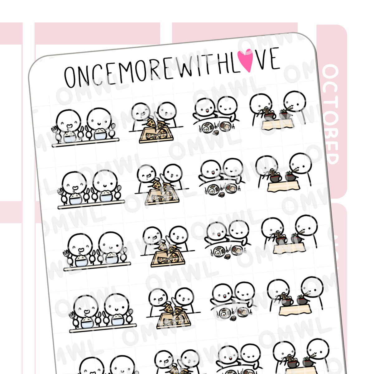 Eating Together Sticker M1150 Food Together Sticker – Little Craft Place