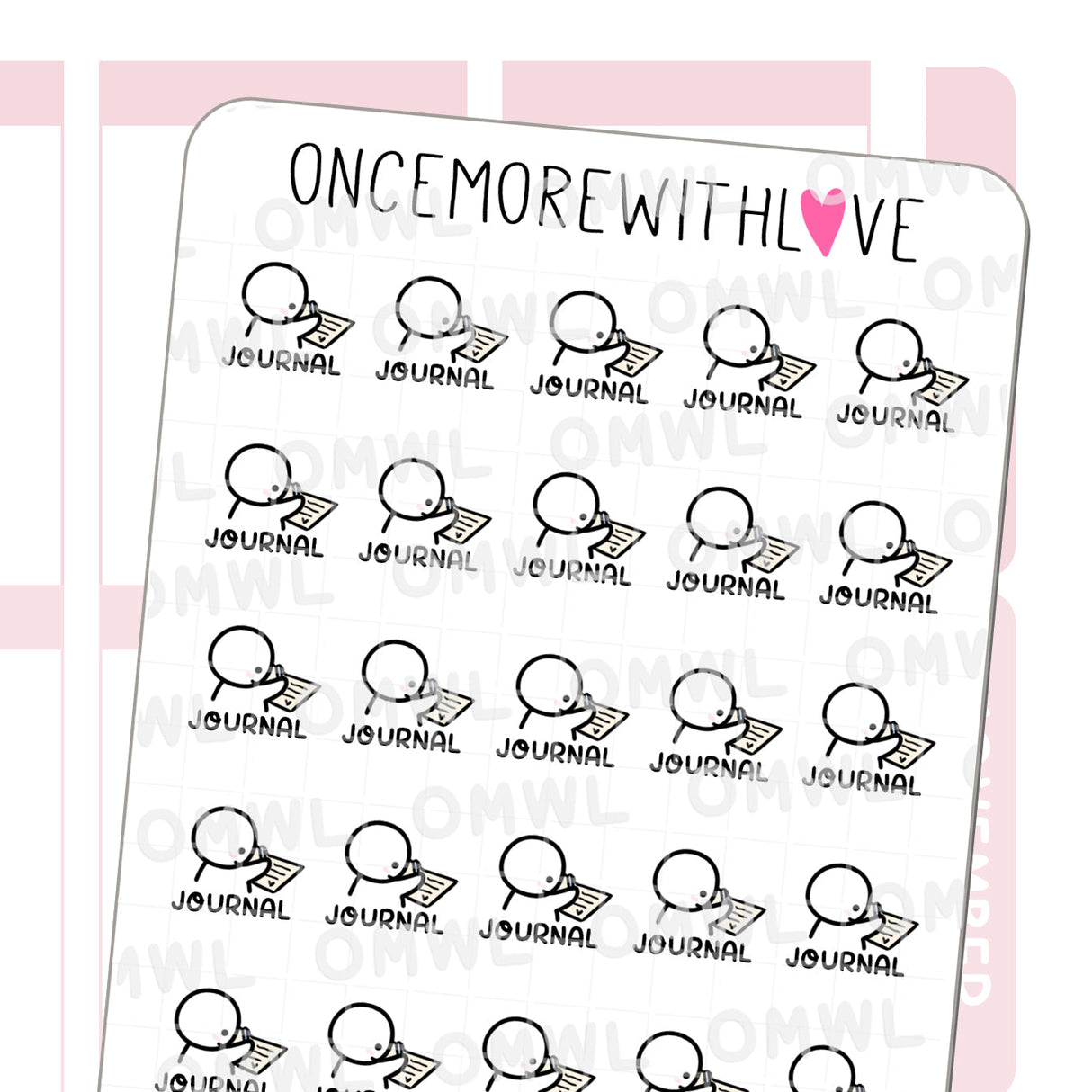 Once More With Love - M1162 Journal Sticker