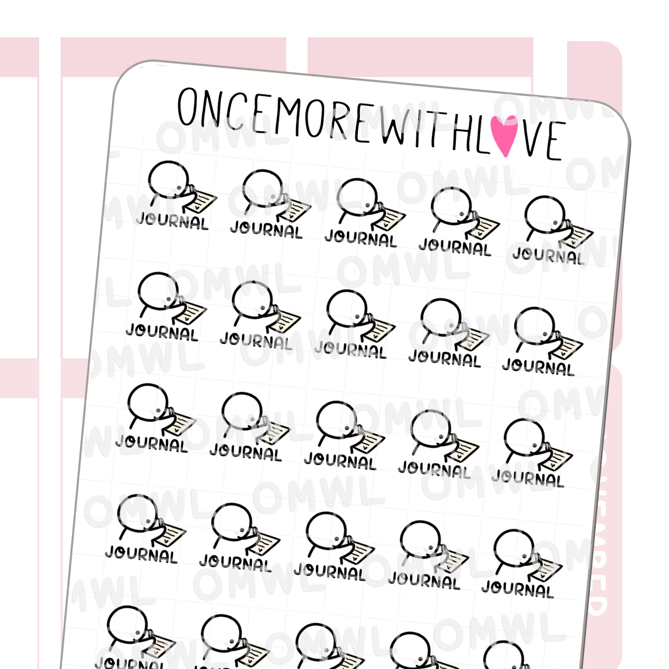 Once More With Love - M1162 Journal Sticker