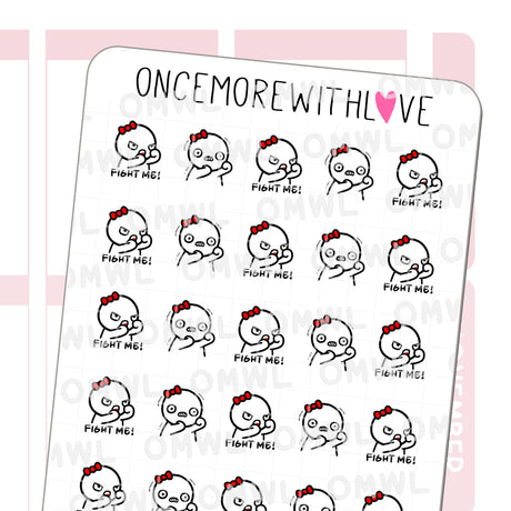 Once More With Love - M1167 Fight Me Planner Sticker