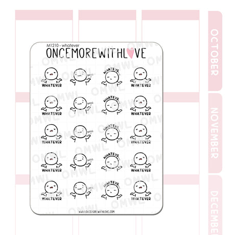 Once More With Love - M1210 Whatever Sticker