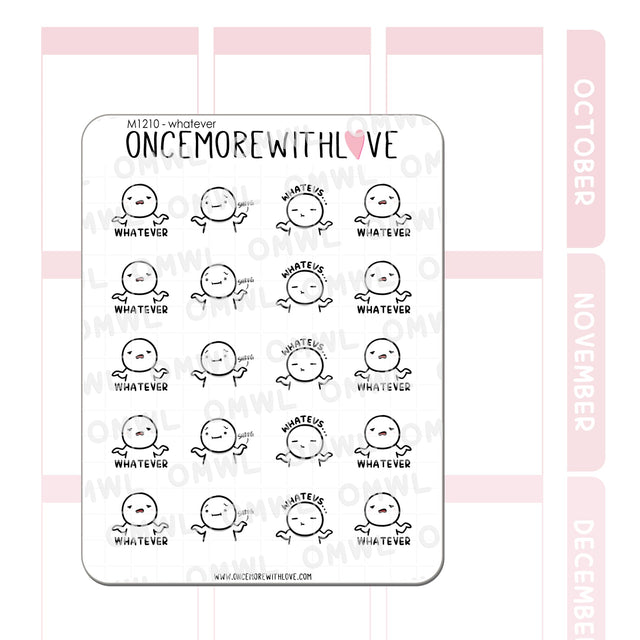 Once More With Love - M1210 Whatever Sticker