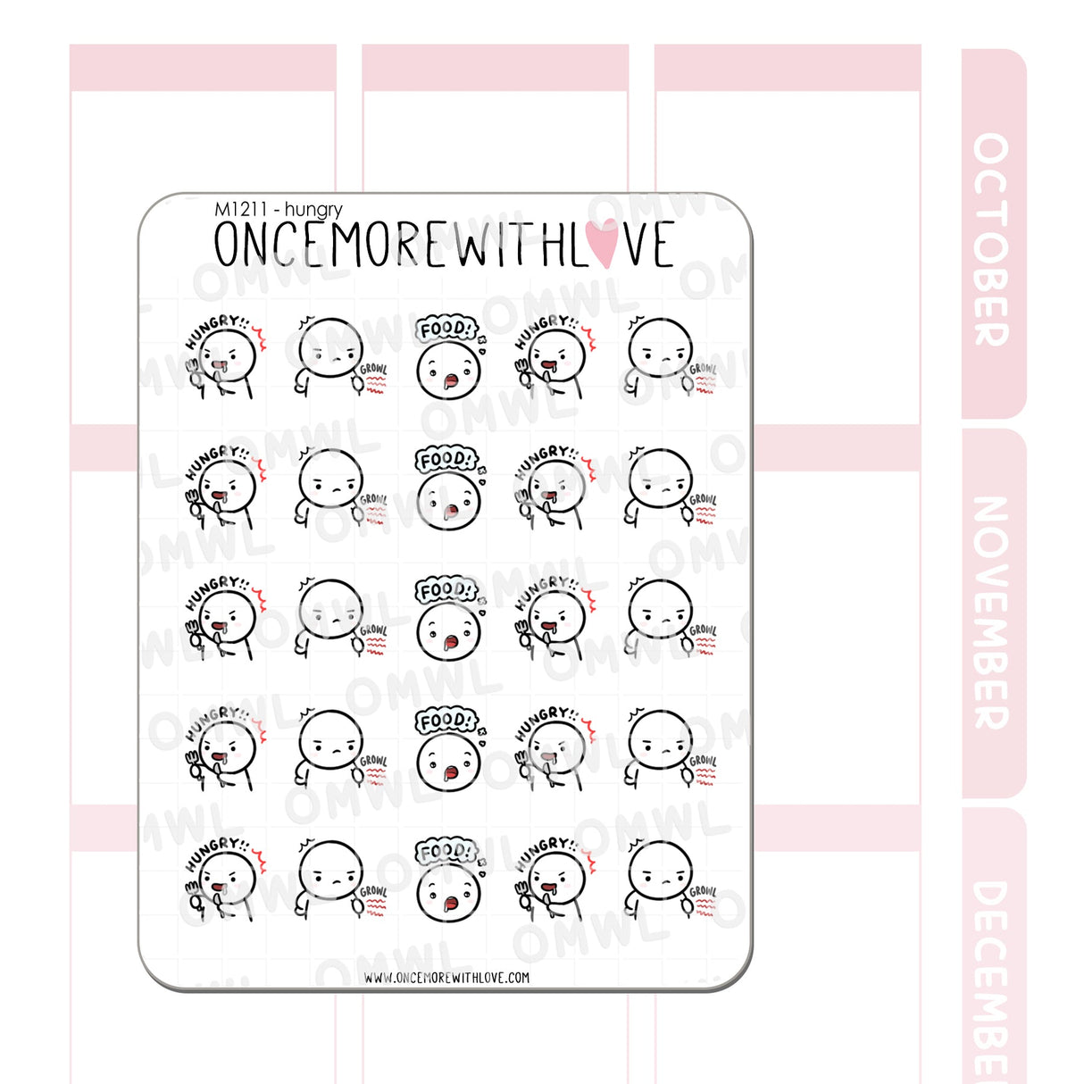 Once More With Love - M1211 Hungry Sticker