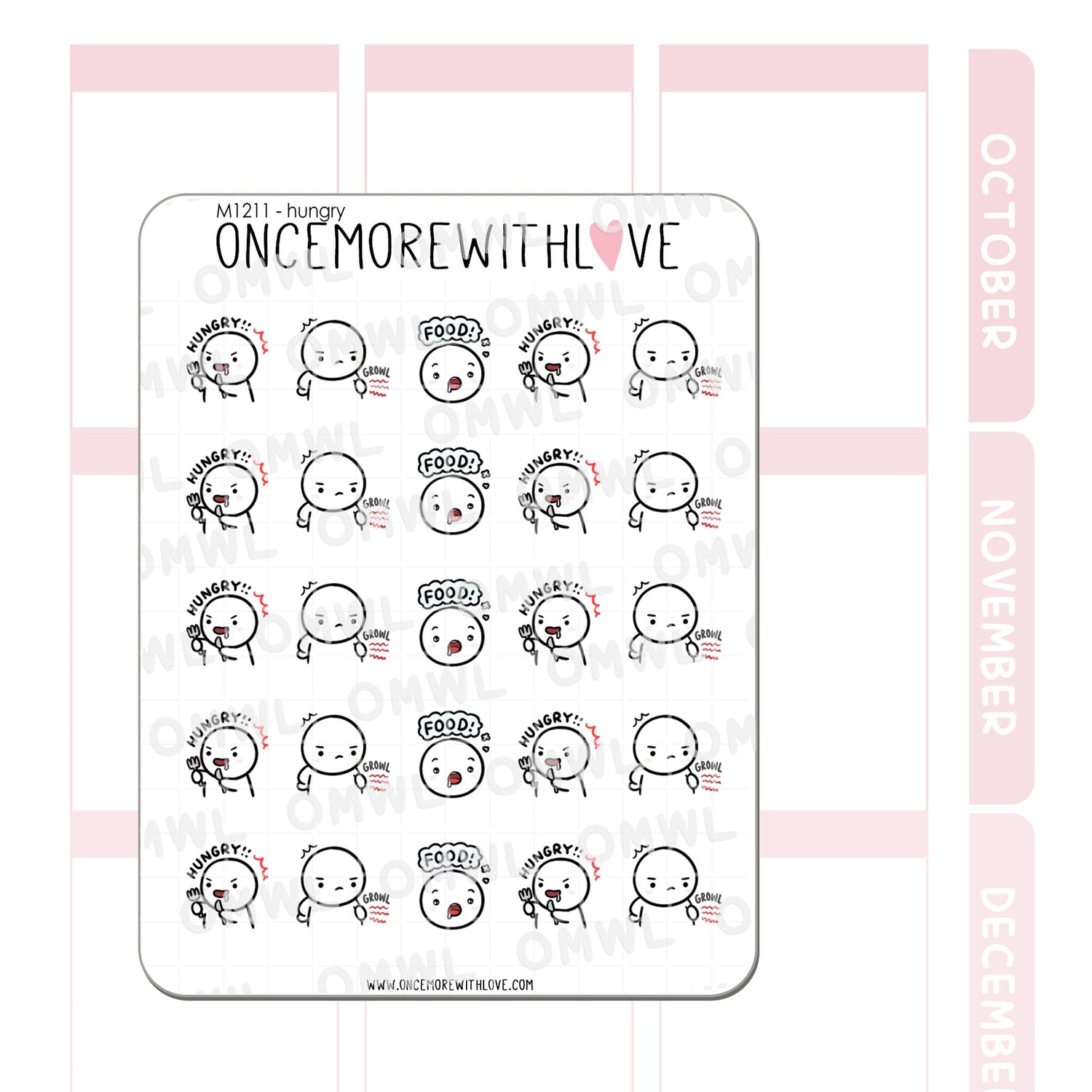 Once More With Love - M1211 Hungry Sticker