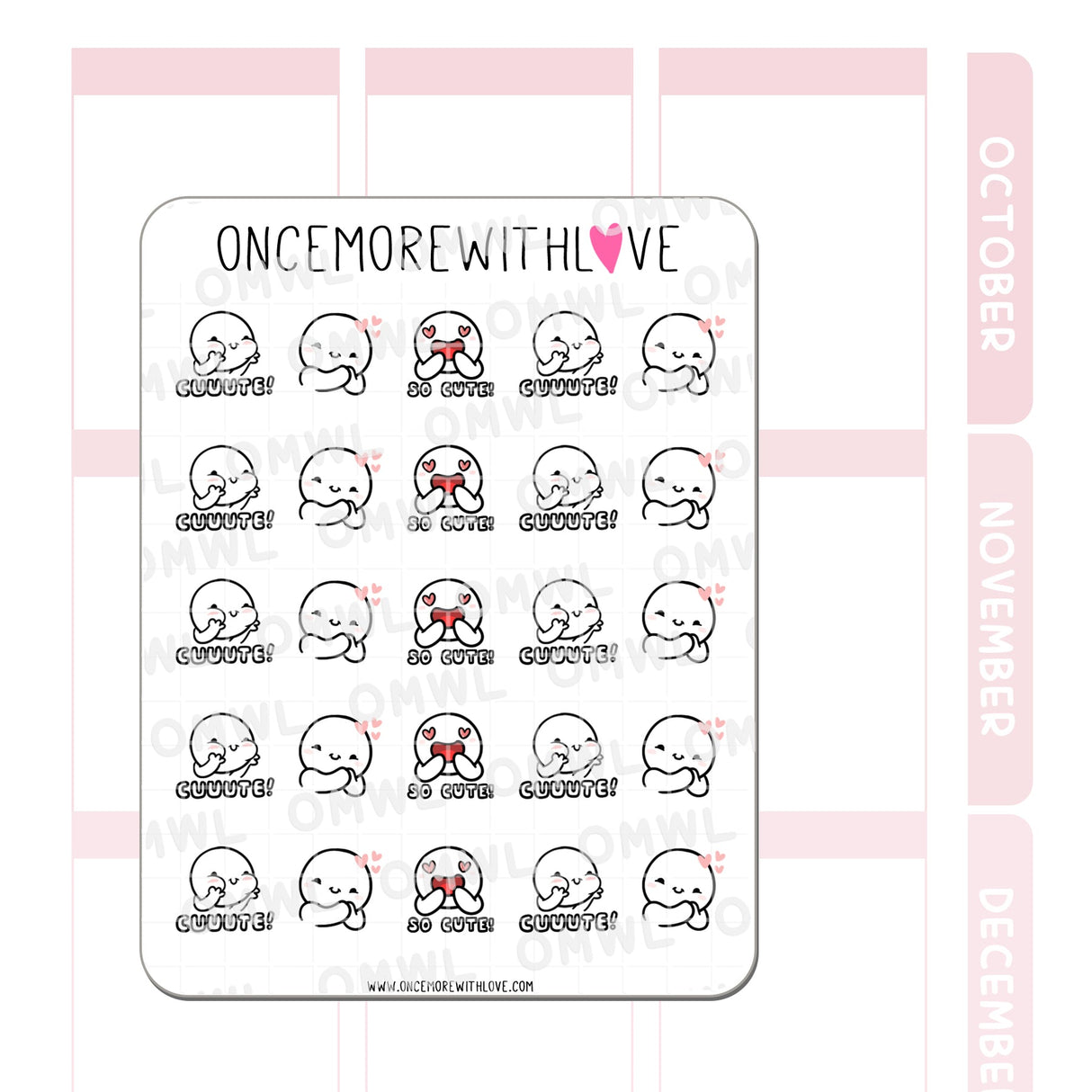 Once More With Love - M1227 So Cute Sticker