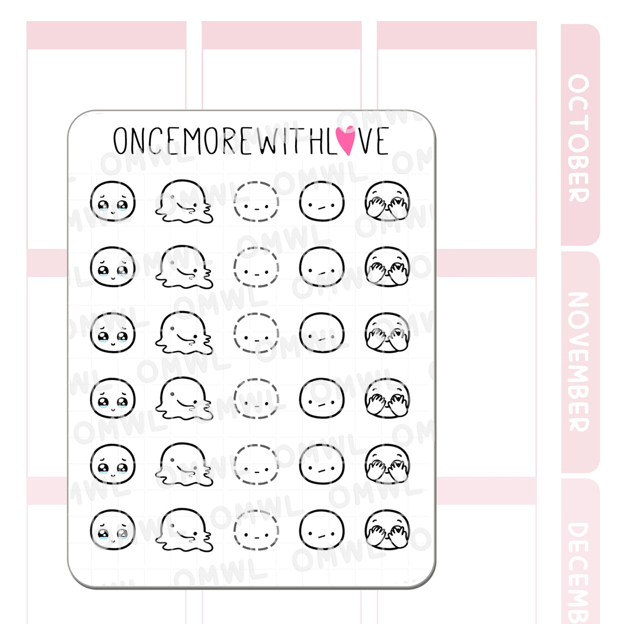 Once More With Love - M1267 Munchkin Emojis Pt. 9 Planner Sticker