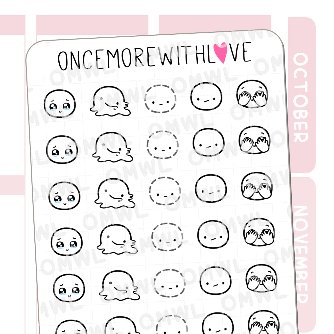 Once More With Love - M1267 Munchkin Emojis Pt. 9 Planner Sticker
