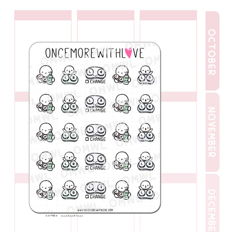 Once More With Love - M1284 Contact Lens Planner Sticker