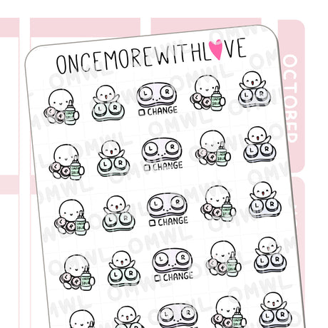 Once More With Love - M1284 Contact Lens Planner Sticker
