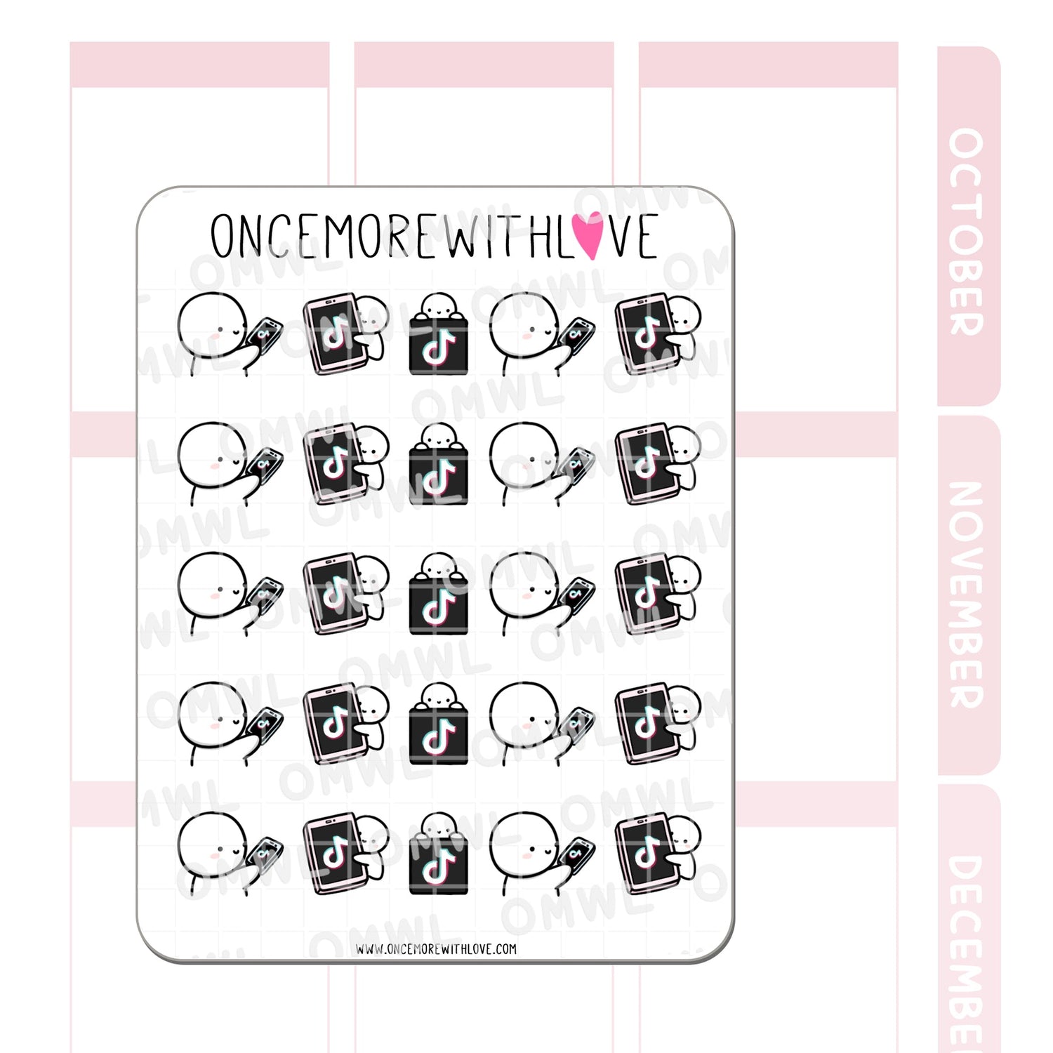 Once More With Love - M1287 TikTok Planner Sticker