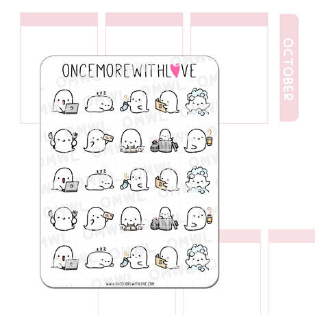 Once More With Love - M1290 Ghosty Activities Sampler Stickers