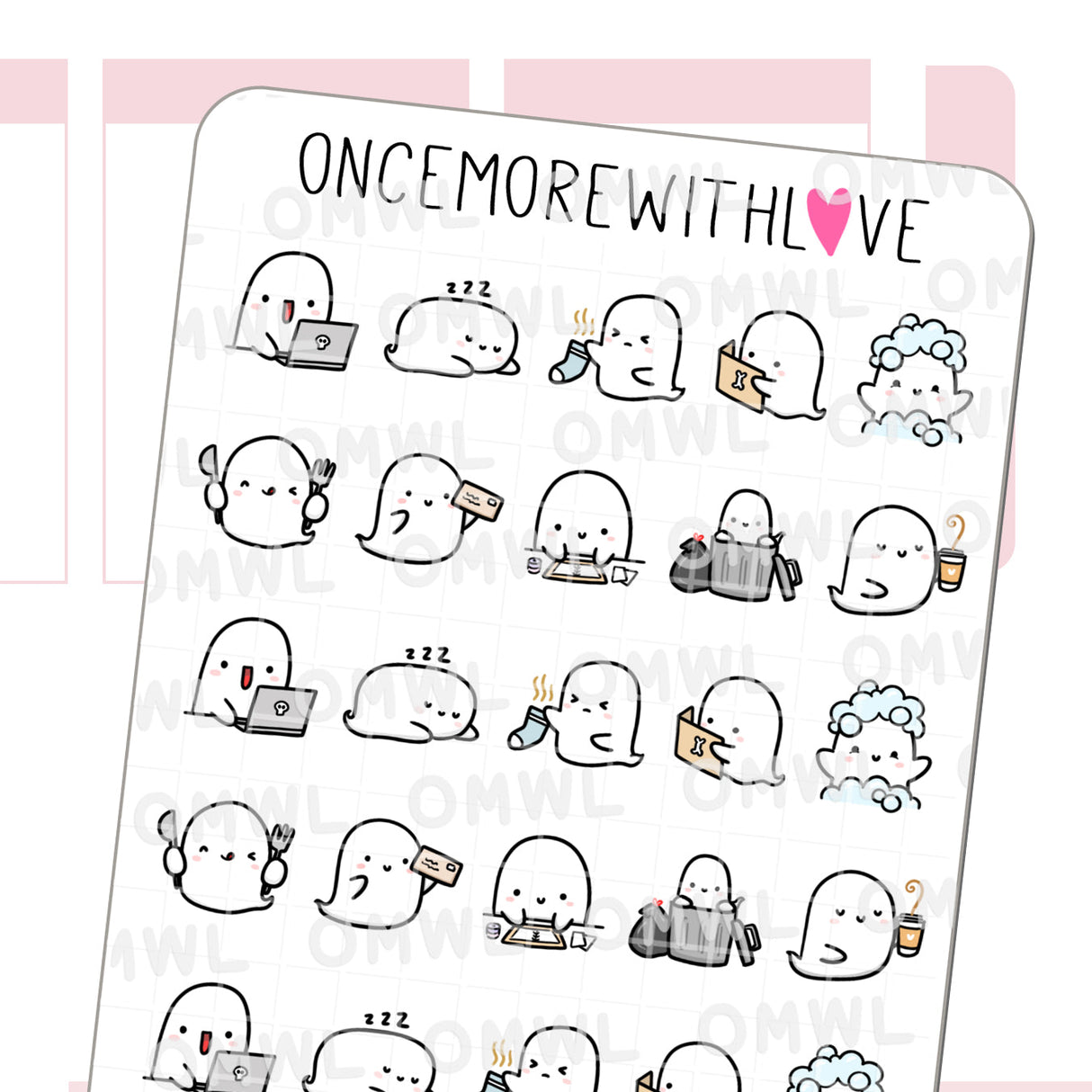 Once More With Love - M1290 Ghosty Activities Sampler Stickers