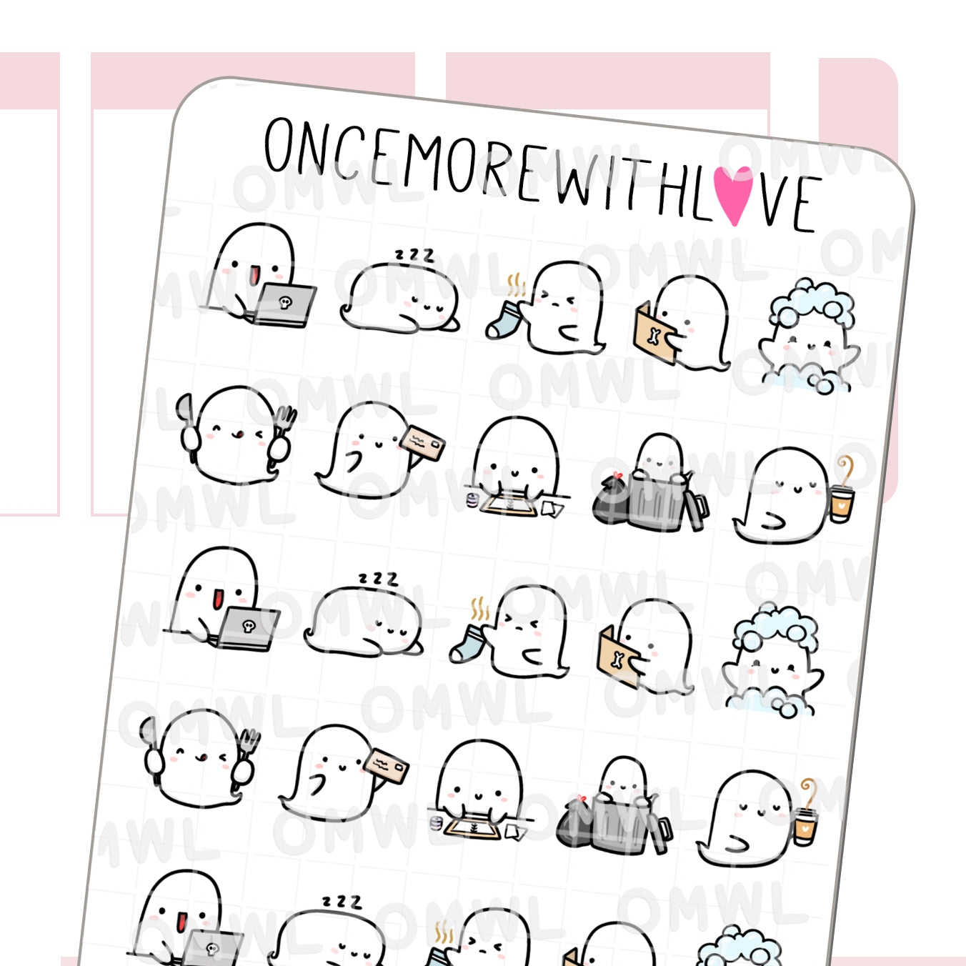 Once More With Love - M1290 Ghosty Activities Sampler Stickers