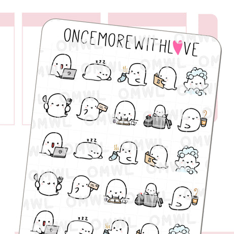 Once More With Love - M1290 Ghosty Activities Sampler Stickers