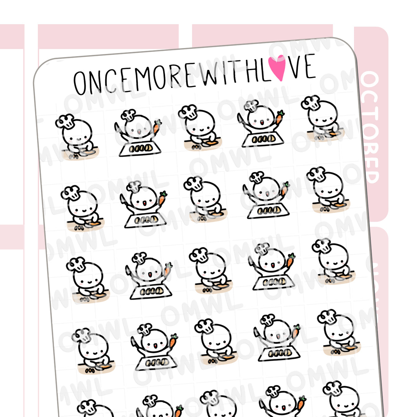 Once More With Love - M624 Meal Prep Planner Sticker