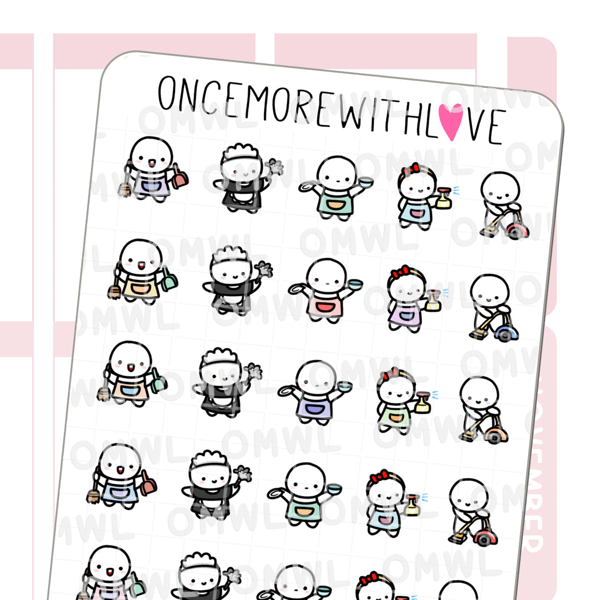 Once More With Love - M627 Cleaning Chores 2.0 Sticker