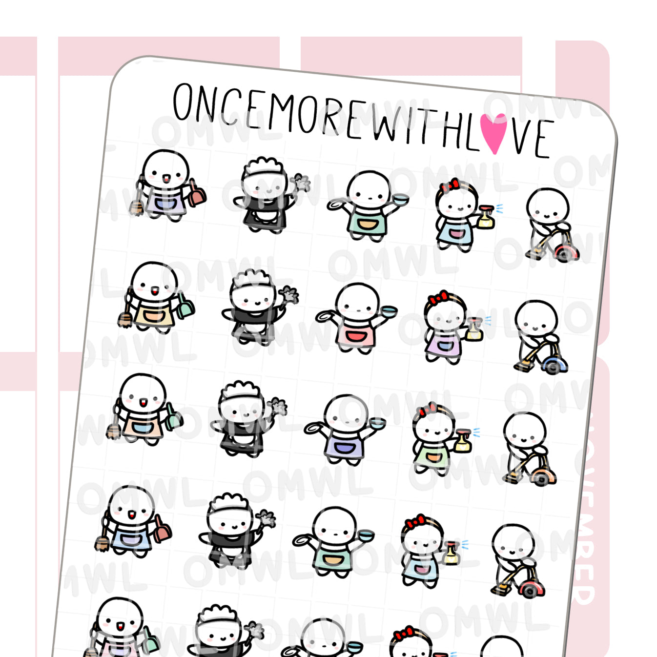 Once More With Love - M627 Cleaning Chores 2.0 Sticker