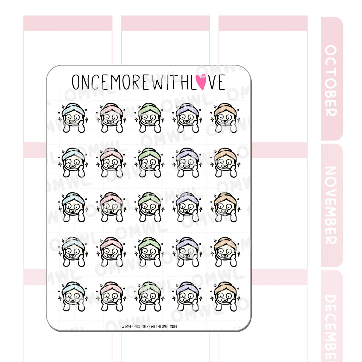 Once More With Love - M706 Face Mask 2.0 Munchkin Planner Stickers