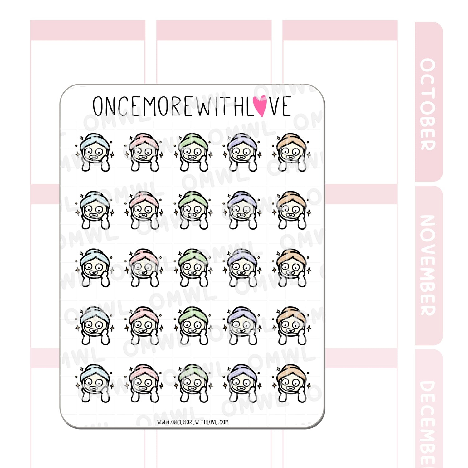 Once More With Love - M706 Face Mask 2.0 Munchkin Planner Stickers
