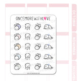 Once More With Love - M744 Too Tired To Move Munchkin Planner Stickers