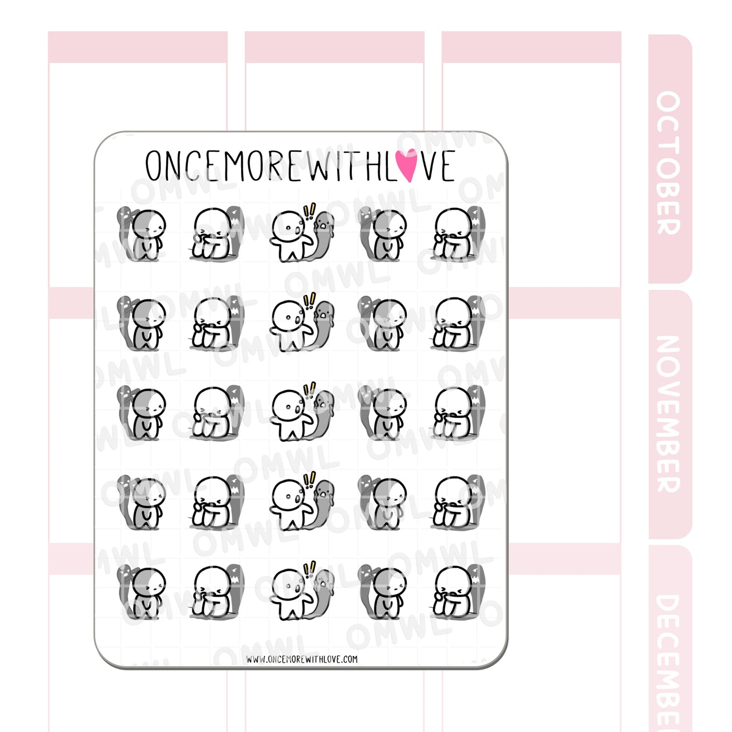 Once More With Love - M747 Living With Your Demons Munchkin Planner Sticker