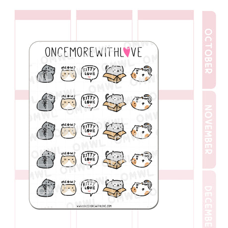 Once More With Love - V209 Cat Doodles Sticker