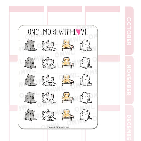 Once More With Love - V216 Cats Being Cats Sticker