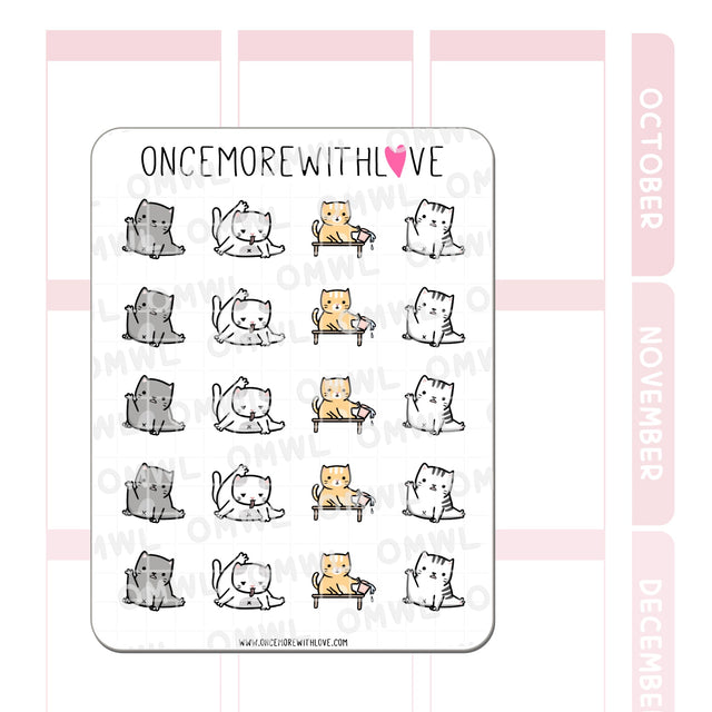 Once More With Love - V216 Cats Being Cats Sticker